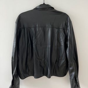 zara pleather shacket